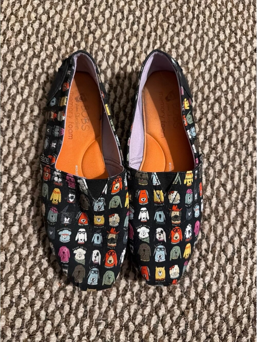 Bobs Dog Print Canvas shoes 7.5